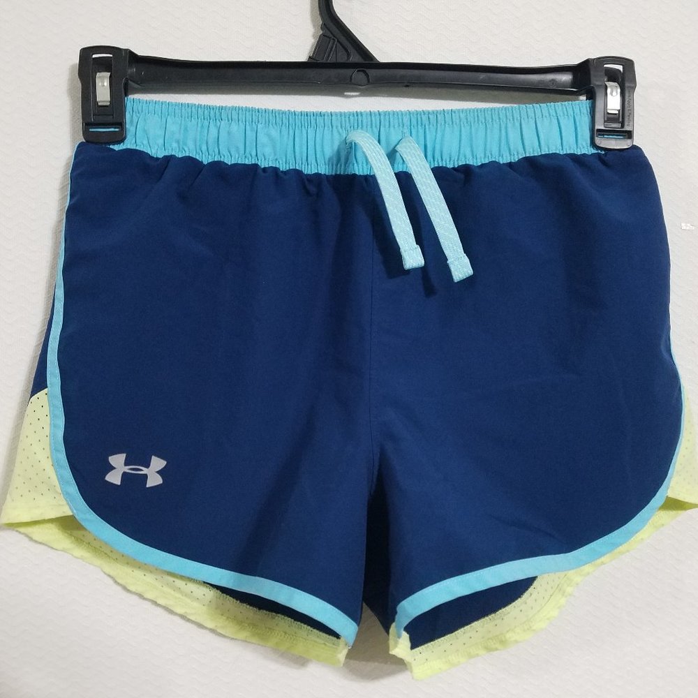Under Armour Womens Small Running Shorts Blue